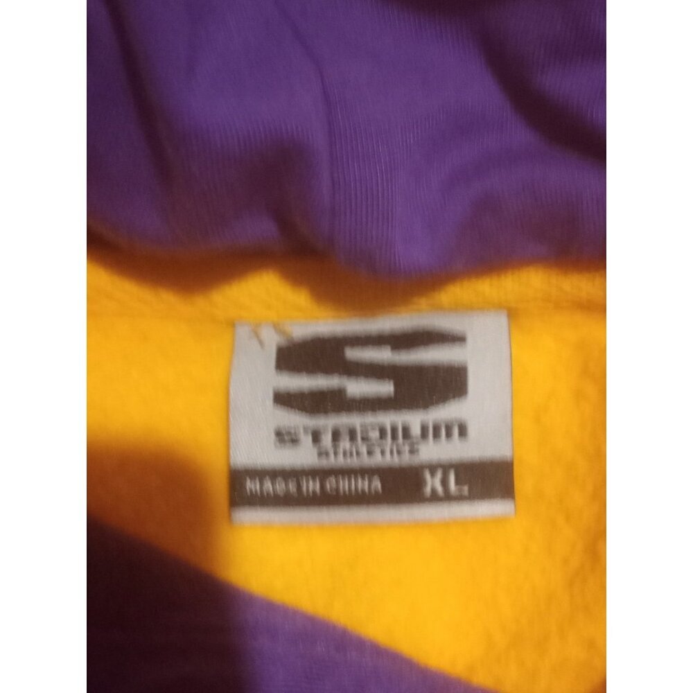 Men's LSU Tigers Stadium Athletics Pullover Hoodie Adult XL Yellow Embroidered - Picture 6 of 9